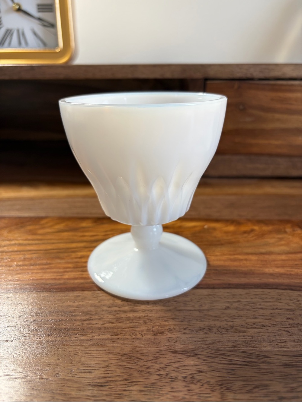 Milk Glass Goblet - White Decorative Wine Glass